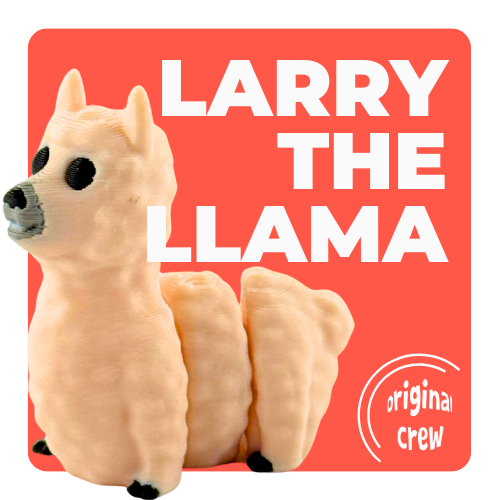 Chewie the Llama poseable toy figure in cream color with articulated arms and legs from Flexlings Original Crew collection