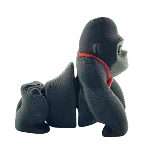 Congo the Gorilla Fancy Edition black collectible toy wearing oversized red tie, ultra rare limited edition of 21