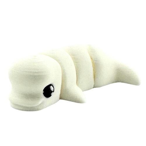Bubbles the Beluga white flexible toy figurine from Flexlings Original Crew limited edition collection