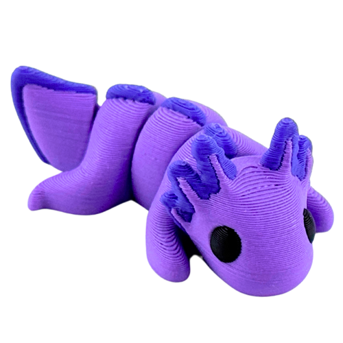 Lumi the Axolotl Scared Edition - purple poseable axolotl toy with flexible limbs and tail, limited to 20 pieces