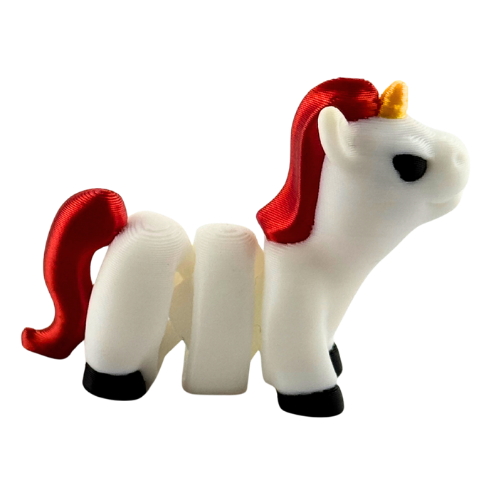 Nova the Unicorn Angry Edition Flexling with red hair and narrowed eyes, white poseable figure, ultra-limited collectible
