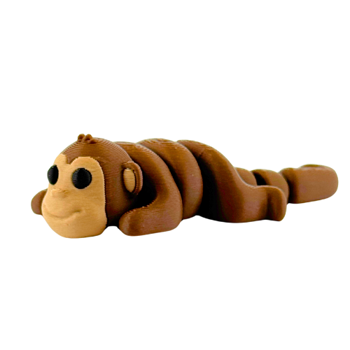 Tango the Monkey brown Flexlings toy with flexible limbs in playful pose from Original Crew collection