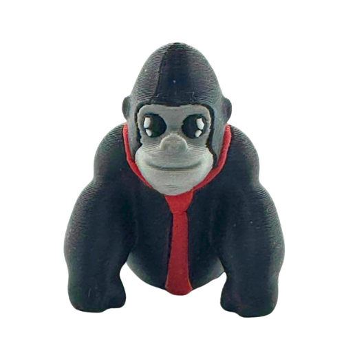 Congo the Gorilla Fancy Edition black collectible toy wearing oversized red tie, ultra rare limited edition of 21
