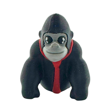 Congo the Gorilla Fancy Edition black collectible toy wearing oversized red tie, ultra rare limited edition of 21
