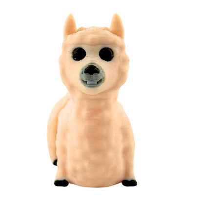 Chewie the Llama poseable toy figure in cream color with articulated arms and legs from Flexlings Original Crew collection