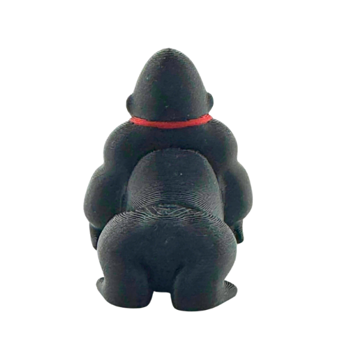 Congo the Gorilla Fancy Edition black collectible toy wearing oversized red tie, ultra rare limited edition of 21