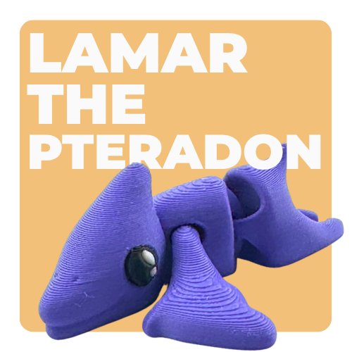Lamar the Pteranodon purple poseable dinosaur toy from Flexlings Original Crew limited edition of 33