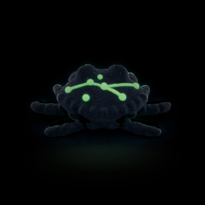Redd the Crab Constellation Edition with glow-in-the-dark galaxy shell featuring Cancer zodiac constellation pattern