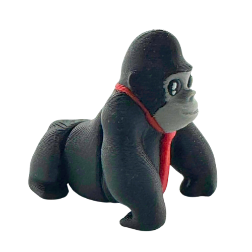 Congo the Gorilla Fancy Edition black collectible toy wearing oversized red tie, ultra rare limited edition of 21
