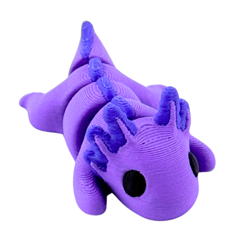 Lumi the Axolotl Scared Edition - purple poseable axolotl toy with flexible limbs and tail, limited to 20 pieces