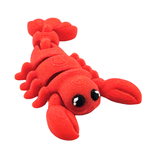 Clawdia the Lobster poseable red fidget toy with articulated claws, Original Crew limited edition collectible