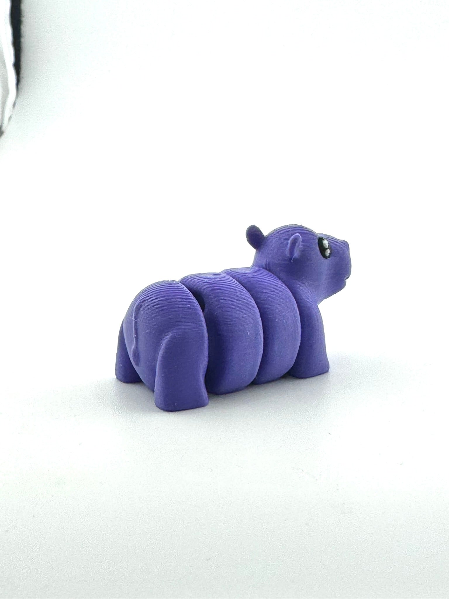 Cecil the Hippo purple poseable toy figurine from Flexlings Original Crew, limited edition collectible