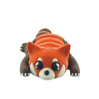 Coda the Red Panda Flexling in reddish brown, Original Crew limited edition poseable collectible toy