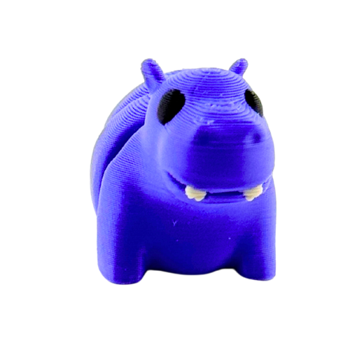 Cecil the Hippo purple poseable toy figurine from Flexlings Original Crew, limited edition collectible