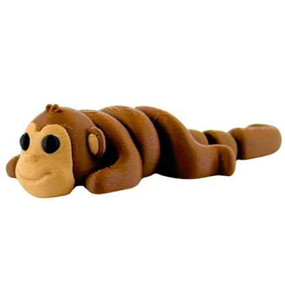 Tango the Monkey brown Flexlings toy with flexible limbs in playful pose from Original Crew collection