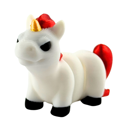 Nova the Unicorn Angry Edition Flexling with red hair and narrowed eyes, white poseable figure, ultra-limited collectible