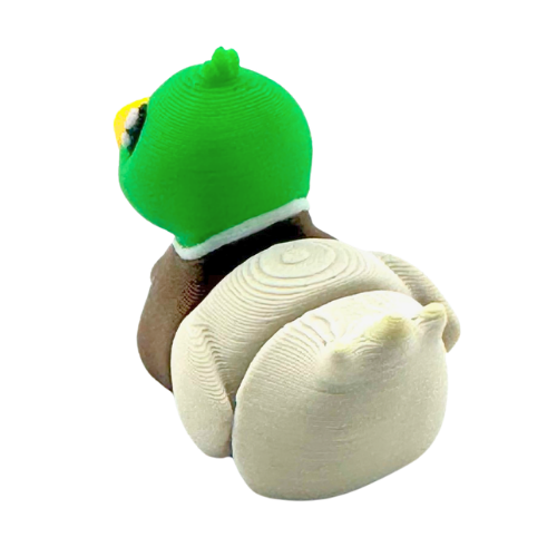 Drake the Mallard poseable duck toy figurine from Flexlings Original Crew collection in multi-color finish