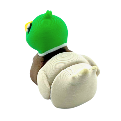 Drake the Mallard poseable duck toy figurine from Flexlings Original Crew collection in multi-color finish