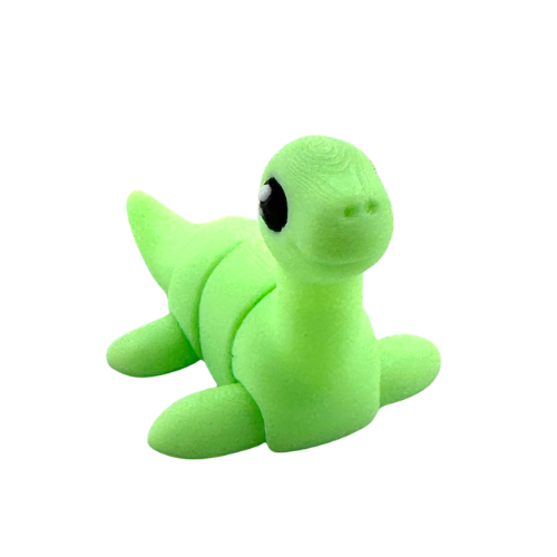 Nessie the Loch Ness Monster glow-in-the-dark Flexling fidget toy with bendable body and friendly expression