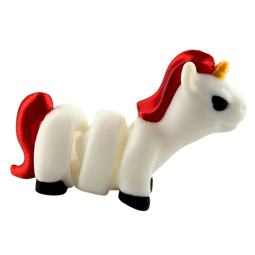 Nova the Unicorn Angry Edition Flexling with red hair and narrowed eyes, white poseable figure, ultra-limited collectible