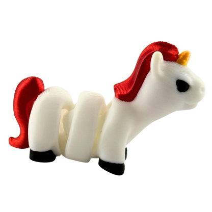 Nova the Unicorn Angry Edition Flexling with red hair and narrowed eyes, white poseable figure, ultra-limited collectible