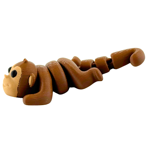 Tango the Monkey brown Flexlings toy with flexible limbs in playful pose from Original Crew collection