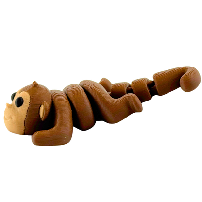 Tango the Monkey brown Flexlings toy with flexible limbs in playful pose from Original Crew collection