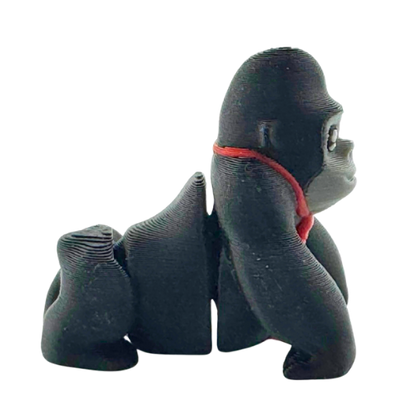 Congo the Gorilla Fancy Edition black collectible toy wearing oversized red tie, ultra rare limited edition of 21