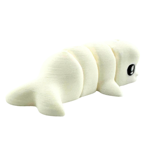 Bubbles the Beluga white flexible toy figurine from Flexlings Original Crew limited edition collection