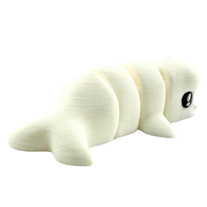 Bubbles the Beluga white flexible toy figurine from Flexlings Original Crew limited edition collection