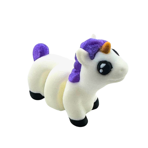 Nova the Unicorn white poseable collectible toy from Flexlings Original Crew, limited edition of 52