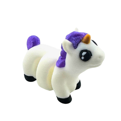 Nova the Unicorn white poseable collectible toy from Flexlings Original Crew, limited edition of 52