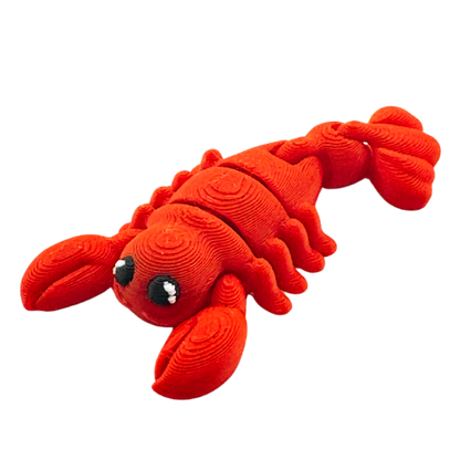 Clawdia the Lobster poseable red fidget toy with articulated claws, Original Crew limited edition collectible