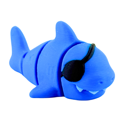 Finn the Shark Aye Matey pirate edition blue vinyl figure with eyepatch, flexible articulated limbs, limited collectible