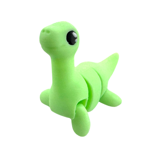 Nessie the Loch Ness Monster glow-in-the-dark Flexling fidget toy with bendable body and friendly expression