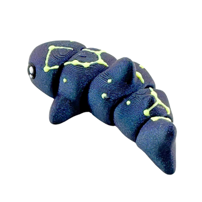 Marlow the Whaleshark Constellation Edition - purple galaxy glow in dark fidget toy with Cetus constellation pattern