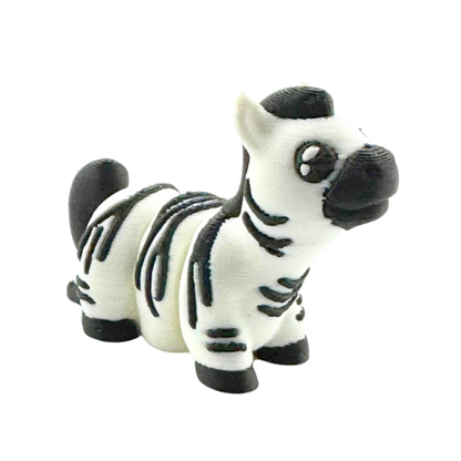 Debra the Zebra poseable figure in black and white, Original Crew limited edition collectible toy by Flexlings