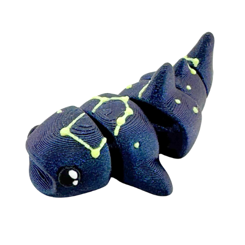 Marlow the Whaleshark Constellation Edition - purple galaxy glow in dark fidget toy with Cetus constellation pattern