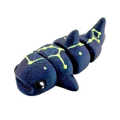Marlow the Whaleshark Constellation Edition - purple galaxy glow in dark fidget toy with Cetus constellation pattern