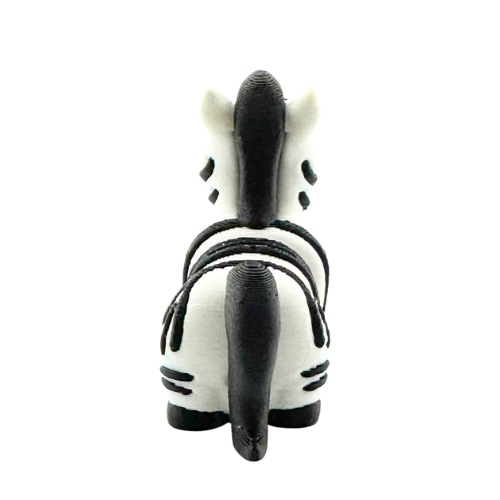 Debra the Zebra poseable figure in black and white, Original Crew limited edition collectible toy by Flexlings