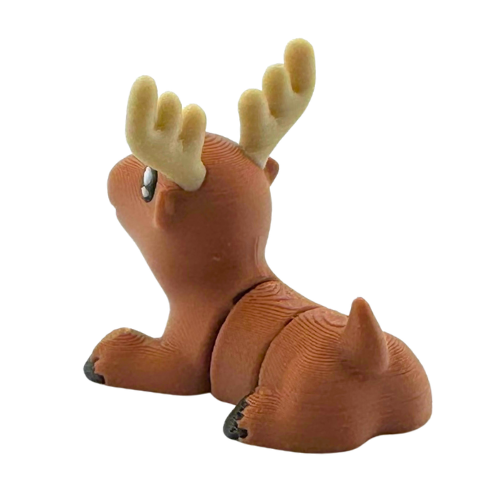 Daryl the Moose brown poseable toy figure with antlers from Flexlings Original Crew limited edition