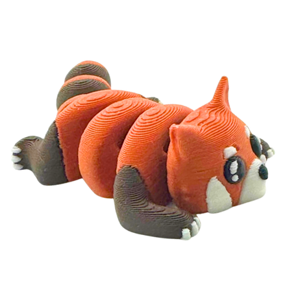 Coda the Red Panda Flexling in reddish brown, Original Crew limited edition poseable collectible toy