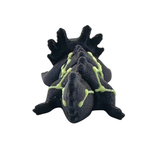 Lumi the Axolotl Constellation Edition Flexlings toy with glow-in-the-dark Lacerta constellation pattern on pink axolotl figure