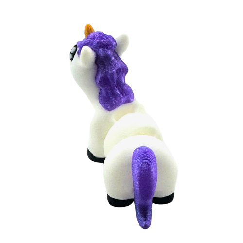 Nova the Unicorn white poseable collectible toy from Flexlings Original Crew, limited edition of 52