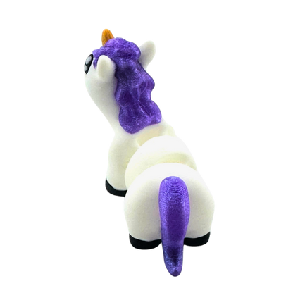 Nova the Unicorn white poseable collectible toy from Flexlings Original Crew, limited edition of 52