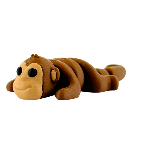 Tango the Monkey brown Flexlings toy with flexible limbs in playful pose from Original Crew collection