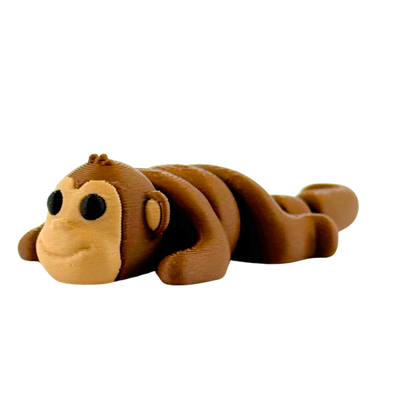 Tango the Monkey brown Flexlings toy with flexible limbs in playful pose from Original Crew collection