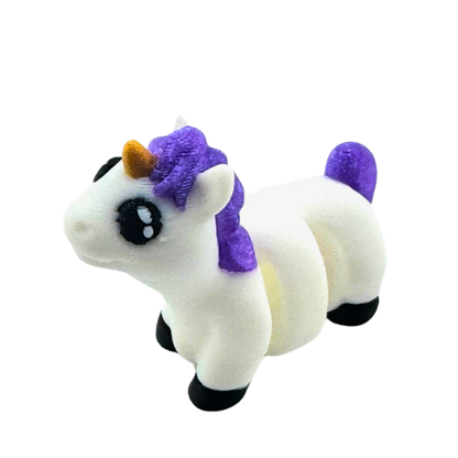 Nova the Unicorn white poseable collectible toy from Flexlings Original Crew, limited edition of 52