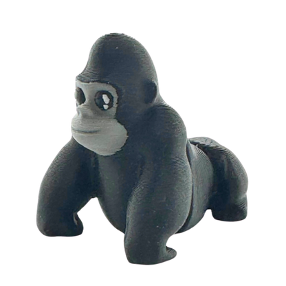 Congo the Gorilla black poseable fidget toy from Flexlings Original Crew, limited edition of 32 figures
