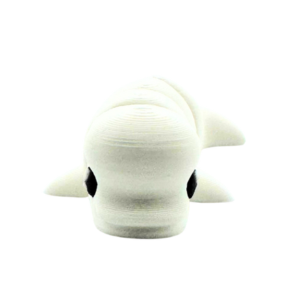 Bubbles the Beluga white flexible toy figurine from Flexlings Original Crew limited edition collection